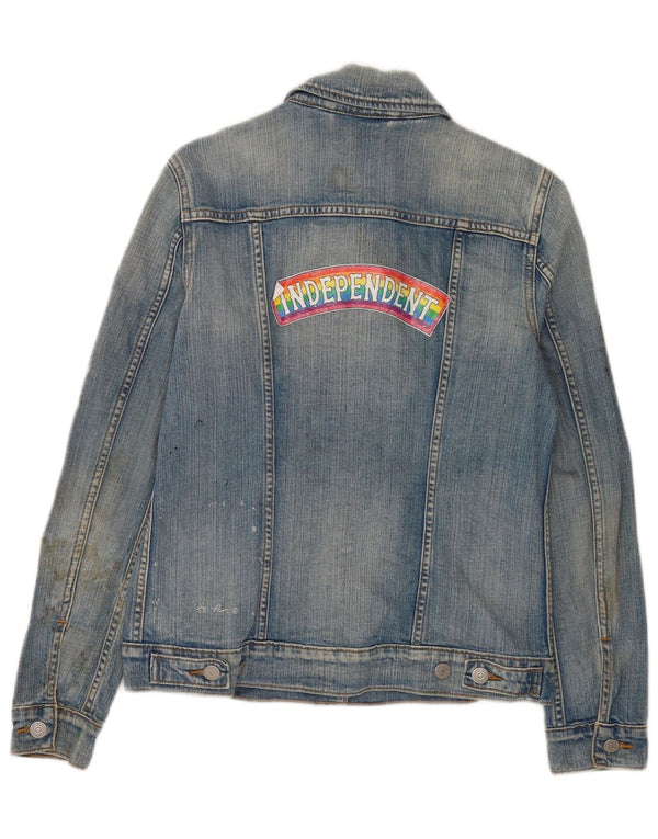 Levi's Chaqueta Vaquera Gráfica para Mujer UK 8 Small Algodón Azul