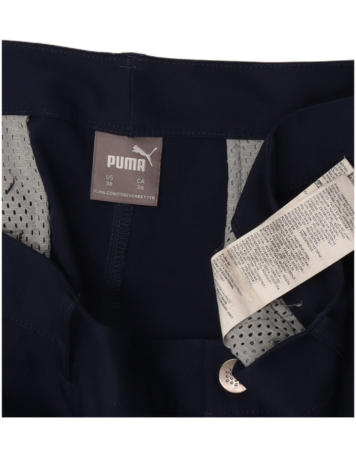 Puma Pantalones cortos chinos para hombre W38 XL Poliéster azul marino