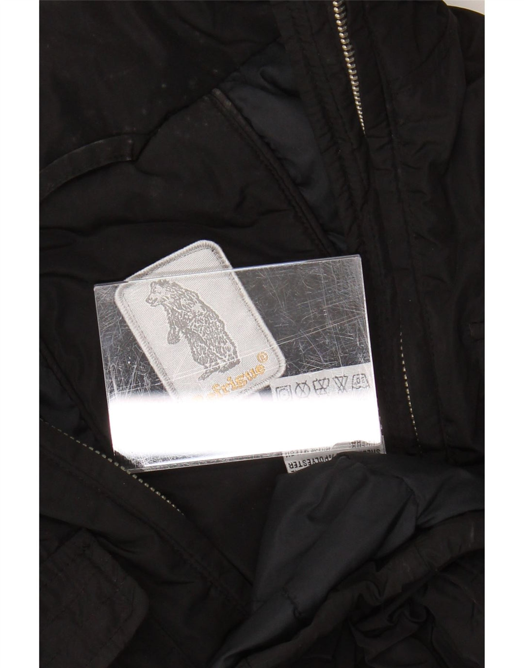 Refrigue Chaqueta cortavientos para mujer UK 12 Mediana Poliéster negro