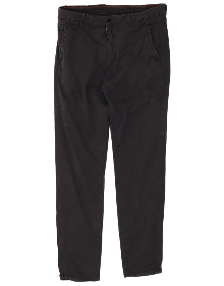 Zara Mens Slim Chino Pantalones EU 40 Medium W31 L30 Negro