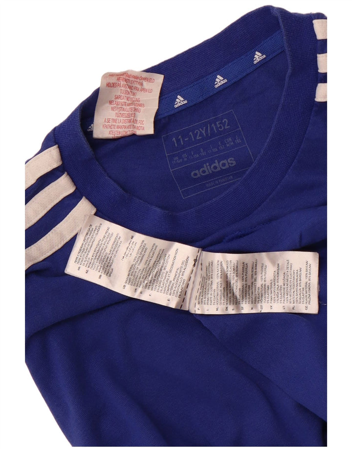Adidas Camiseta Niño Top 11-12 Años Azul Algodón