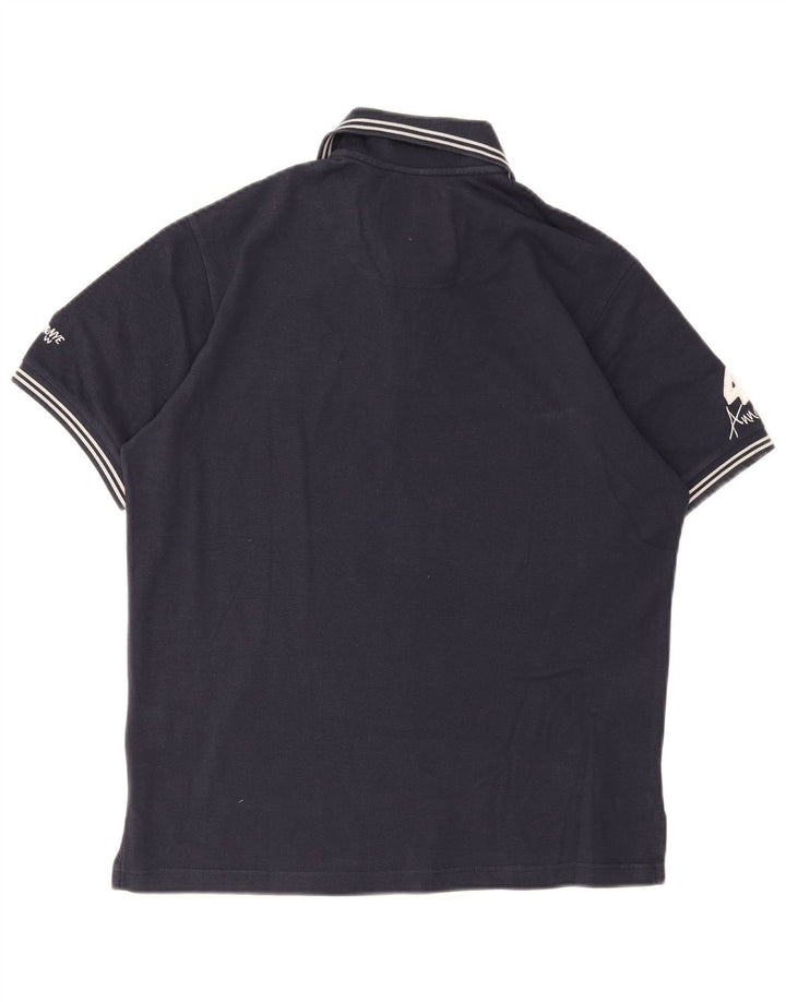 Murphy & Nye Polo gráfico para hombre de algodón azul marino mediano