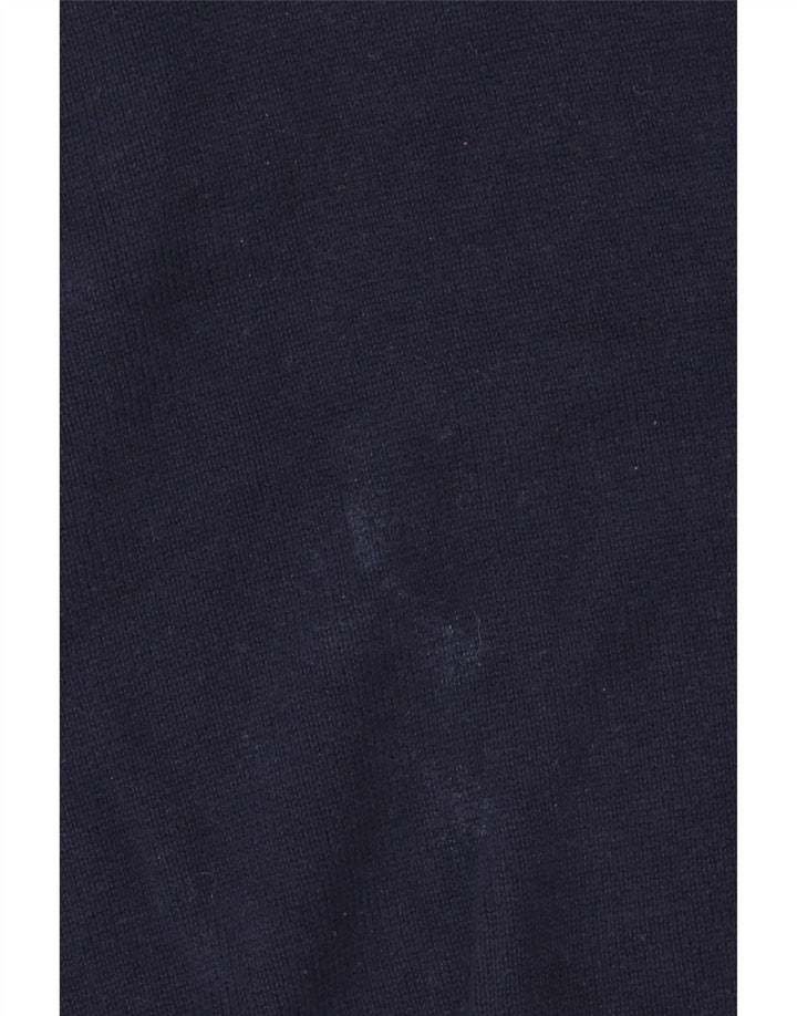Marks & Spencer - Jersey con cuello en V para hombre, talla grande, algodón azul marino