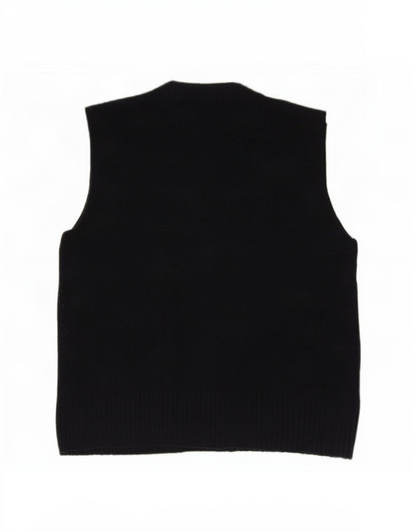 Zara Mujer Chaleco Tank Top UK 40 Medio Azul Marino Acrílico