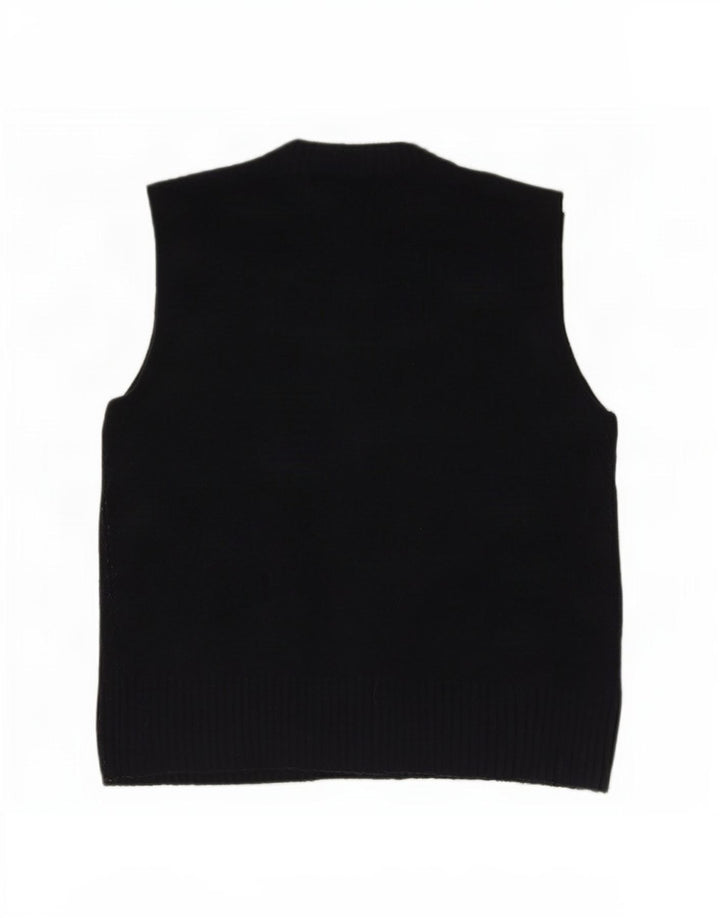 Zara Mujer Chaleco Tank Top UK 40 Medio Azul Marino Acrílico