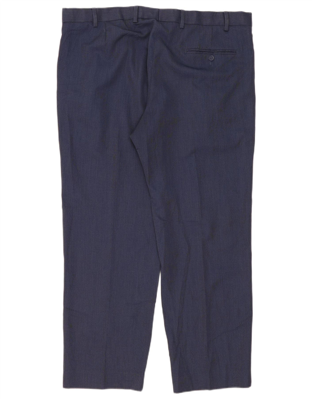 Marks & Spencer Pantalón de traje recto para hombre W40 L29 Poliéster azul marino