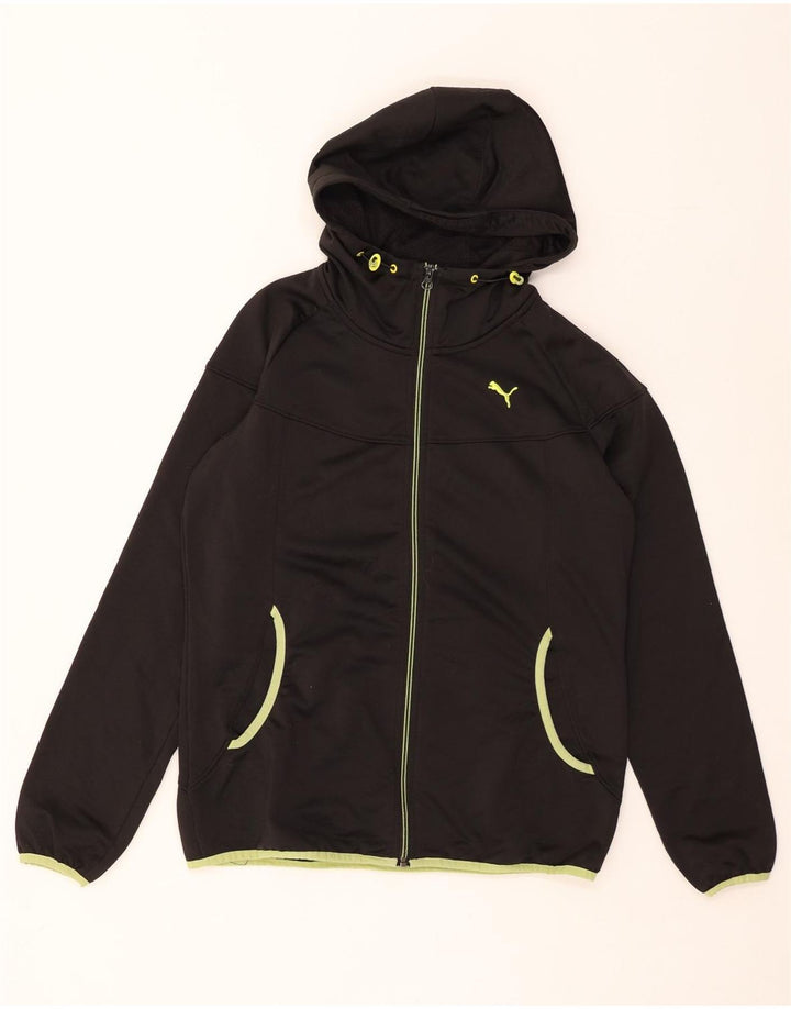 PUMA Sudadera con capucha y cremallera para mujer UK 14 Medium Black