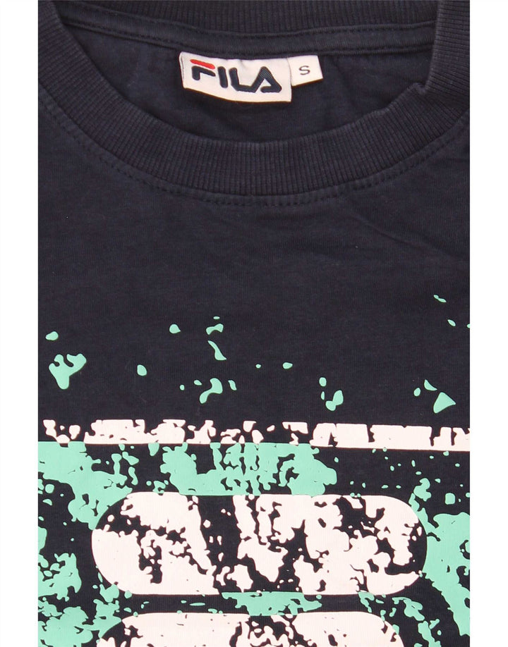 Fila - Camiseta gráfica para hombre, talla pequeña, azul marino