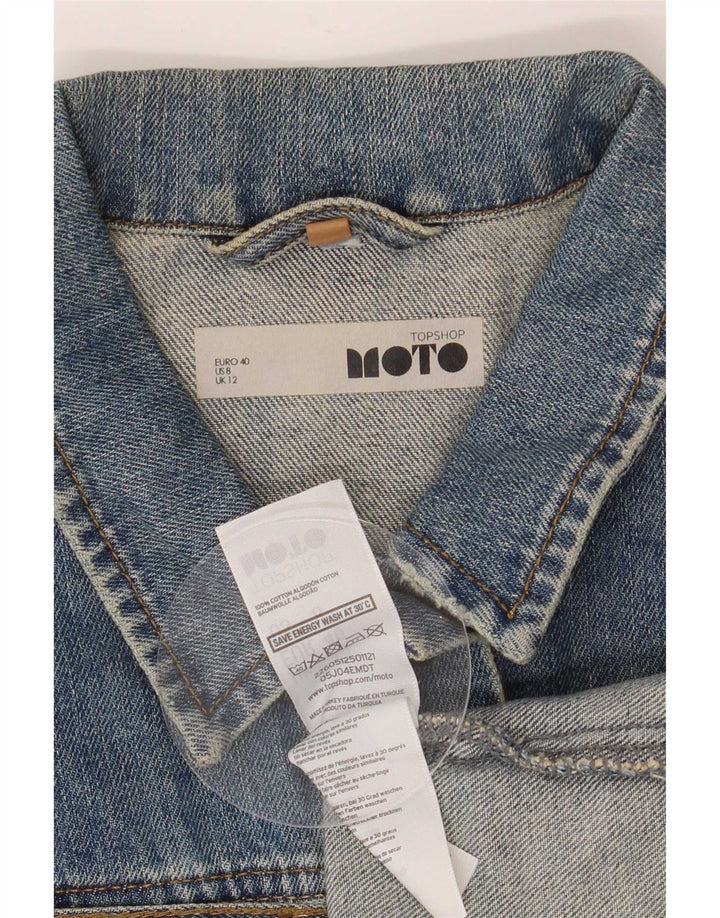 Chaqueta vaquera Moto para mujer UK 12 Algodón azul medio