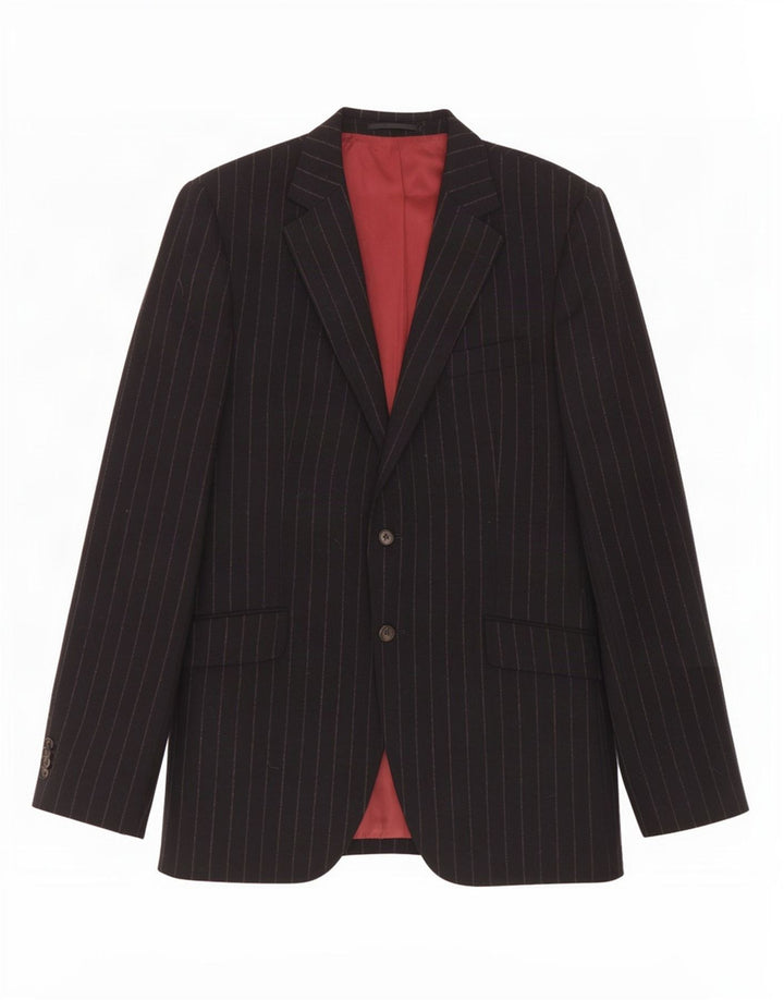 Gant Chaqueta tipo blazer de 2 botones para hombre UK 40 Large Lana a rayas azul marino