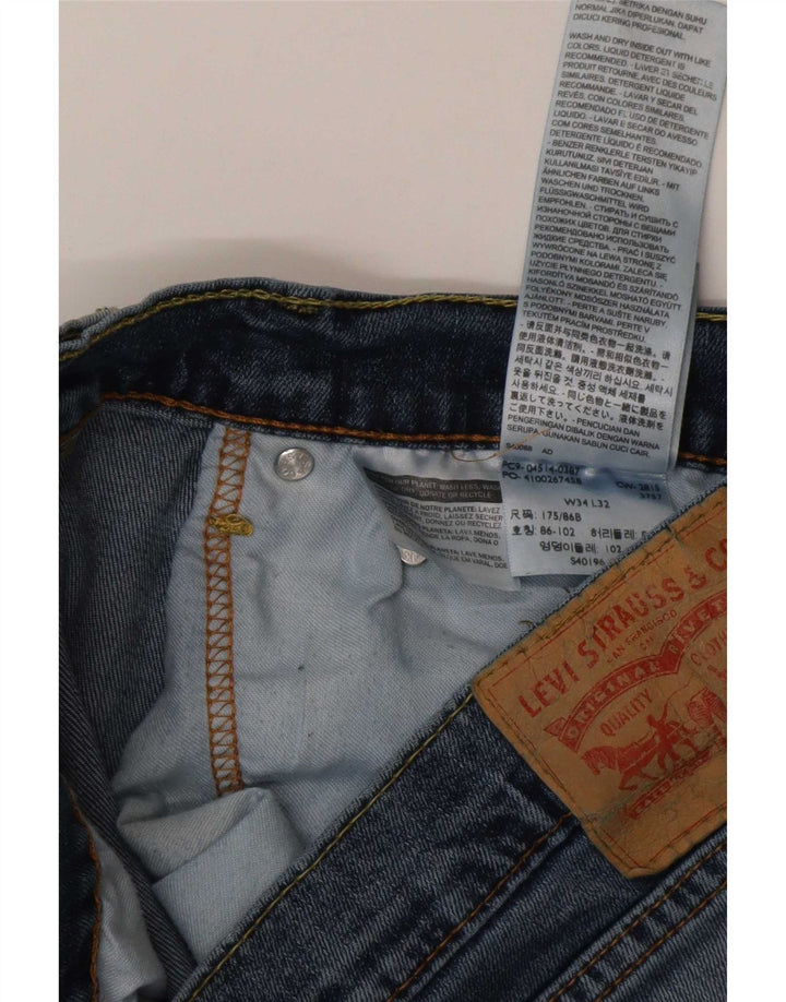 Vaqueros rectos Levi's para hombre W34 L32 Algodón azul