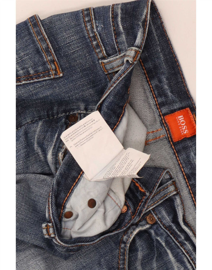 Vaqueros Hugo Boss Hombre Rectos W38 L32 Algodón Azul