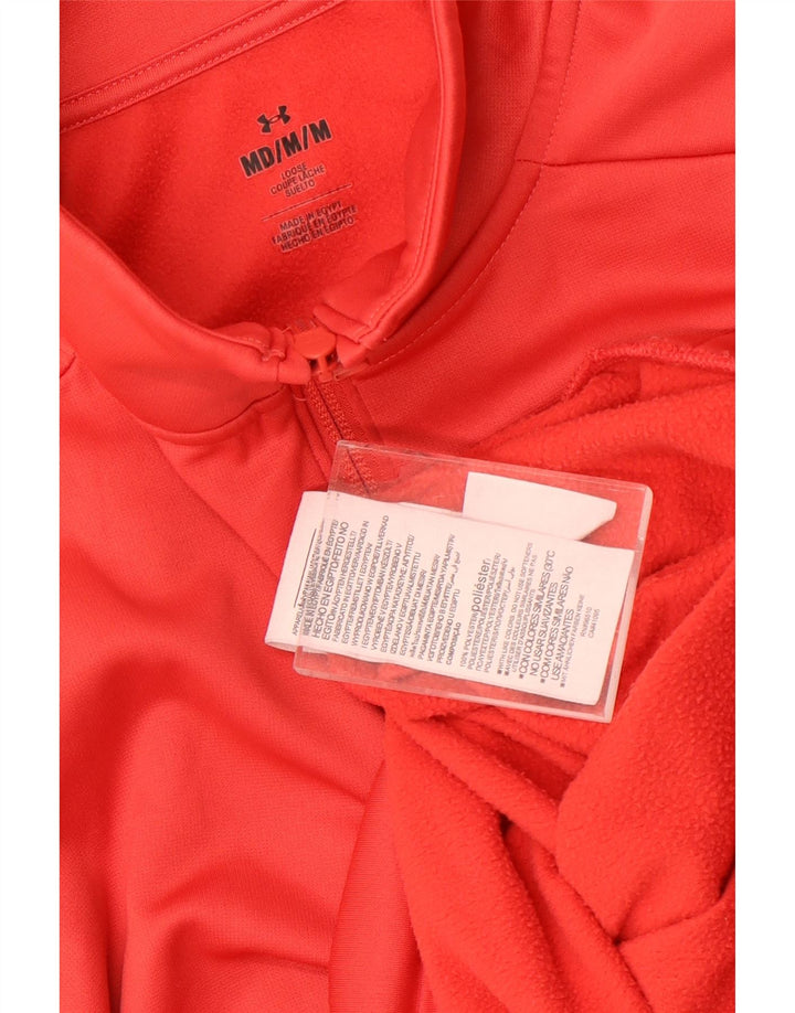 Under Armour Hombre Zip Neck Sudadera Jumper Medium Rojo Poliéster
