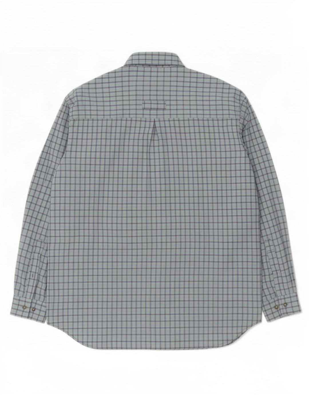 Camisa Columbia Para Hombre Poliéster A Cuadros Azul Grande