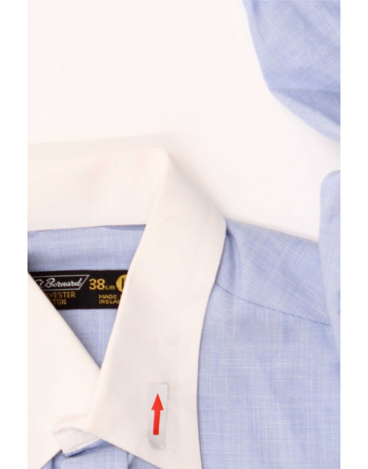 St. Bernard Camisa para hombre Talla 15 38 Azul medio Poliéster