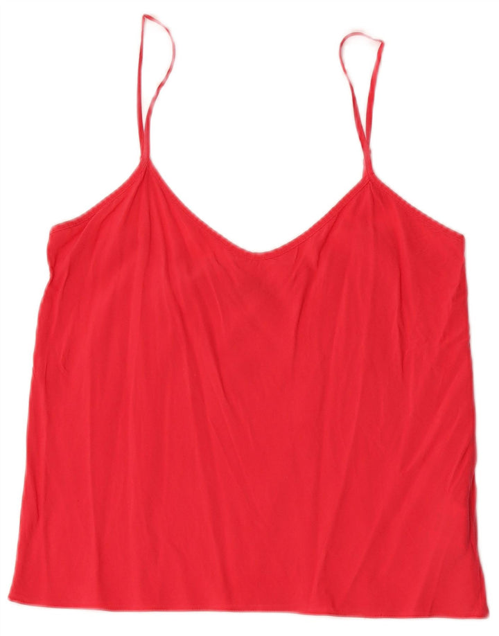 Max & Co. Top de tirantes para mujer UK 10 Small Viscosa roja