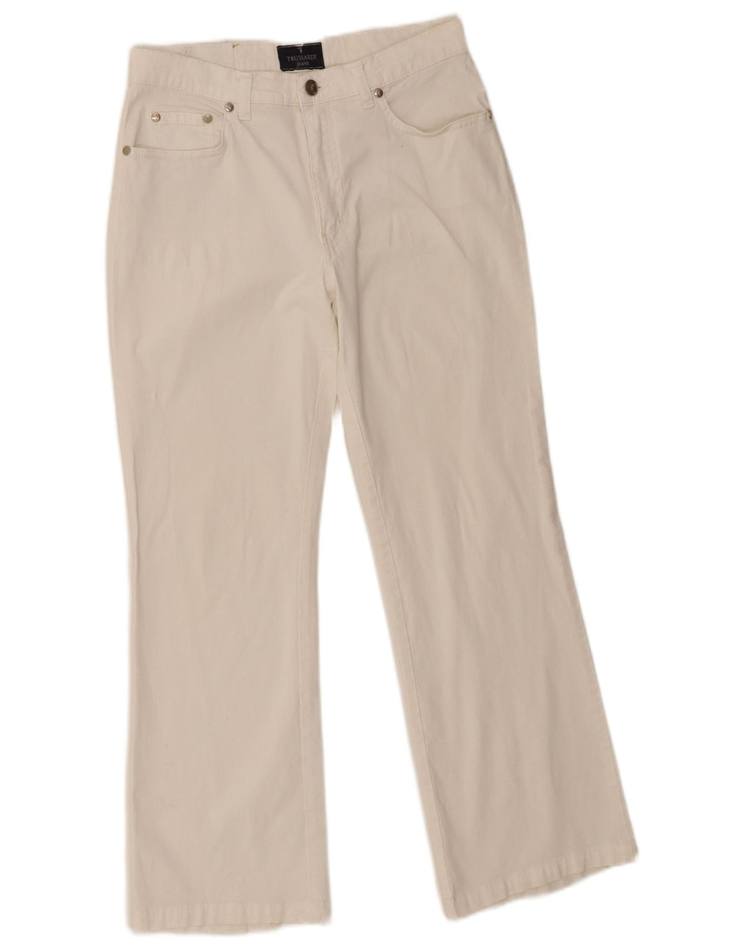 Vaqueros Trussardi Mujer Cropped W28 L26 Algodón Blanco