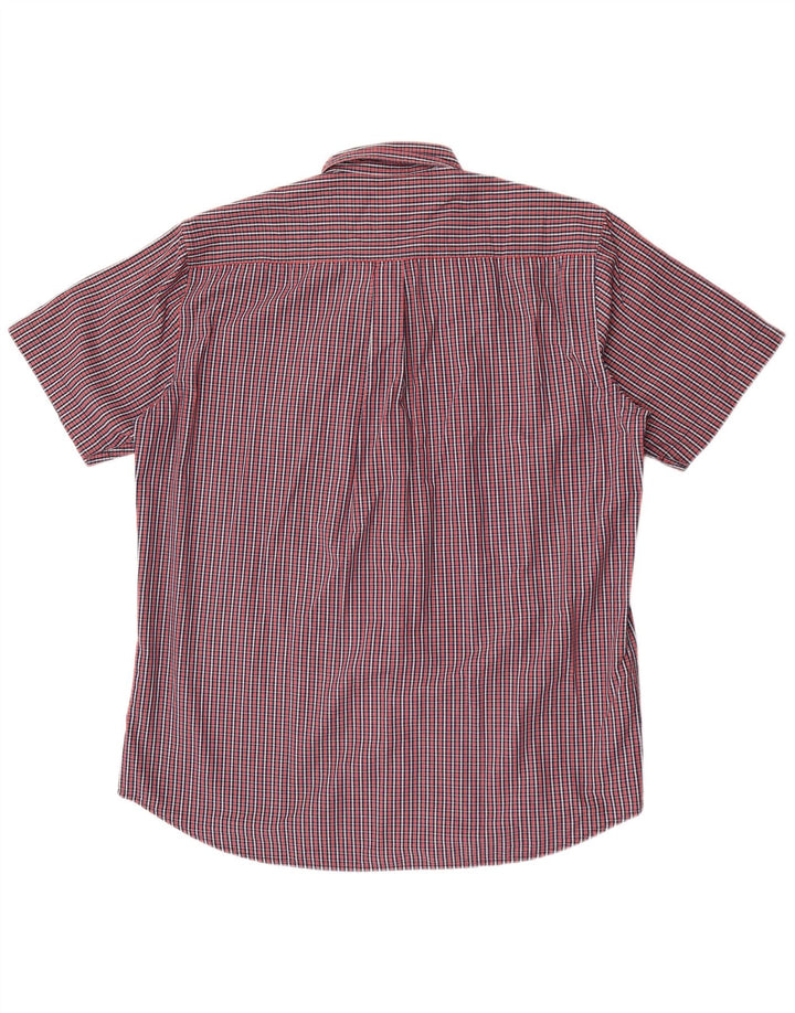Kappa Camisa De Manga Corta Hombre 2XL Algodón A Cuadros Rojos