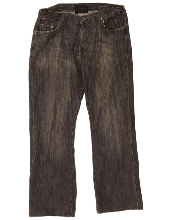 CALVIN KLEIN Vaqueros Bootcut para hombre W36 L30 Algodón negro