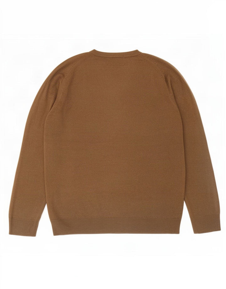 Marks & Spencer Jersey con Cuello en V Azul Harbour para Hombre Marrón Medio