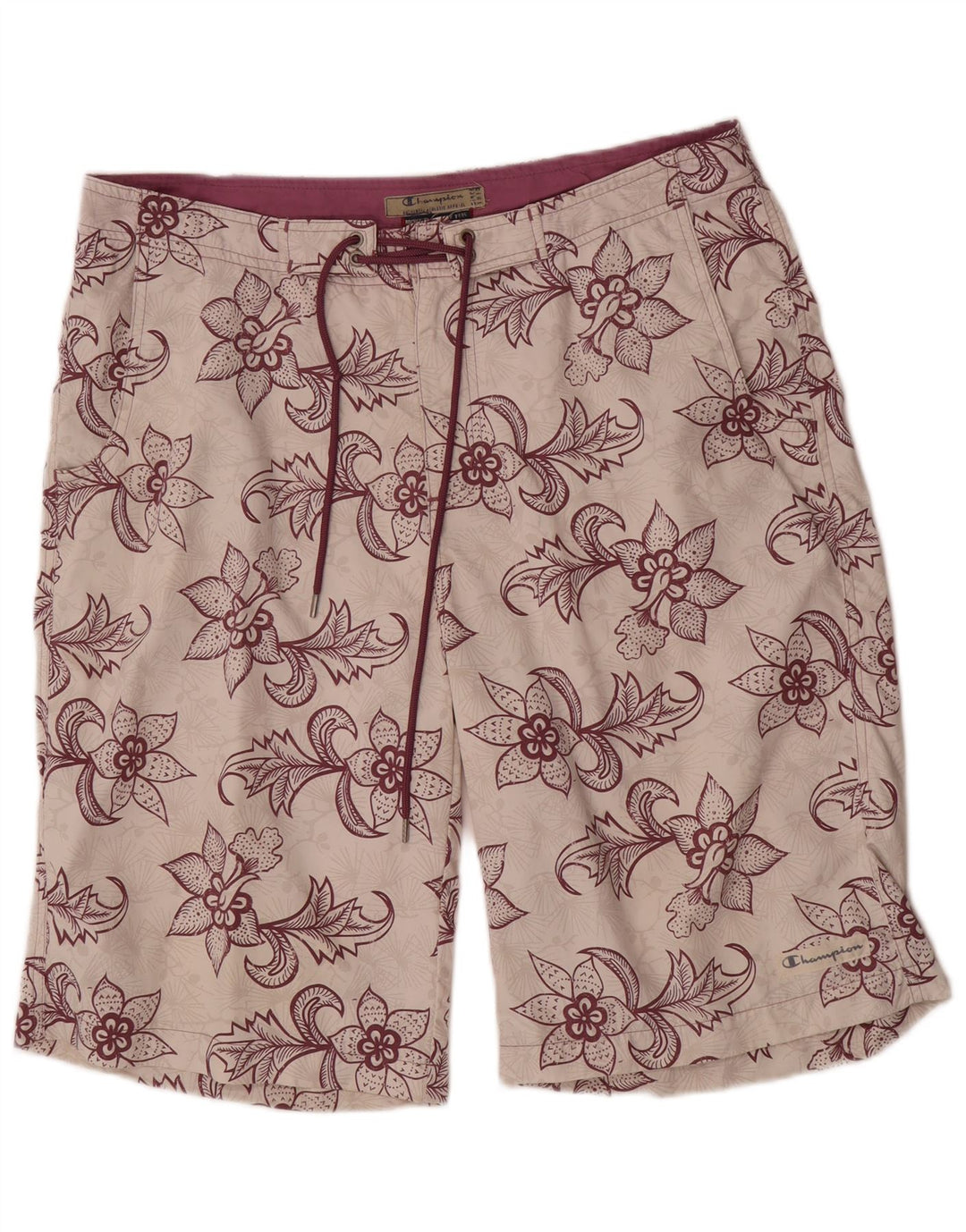 Champion Bañador para hombre, talla grande, color blanco roto, floral