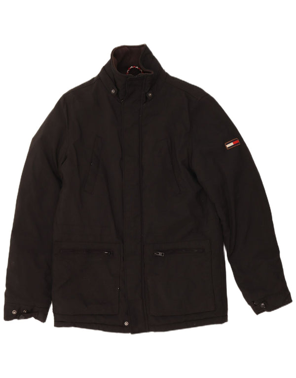 Tommy Hilfiger Chaqueta utilitaria para hombre UK 36 Small Black