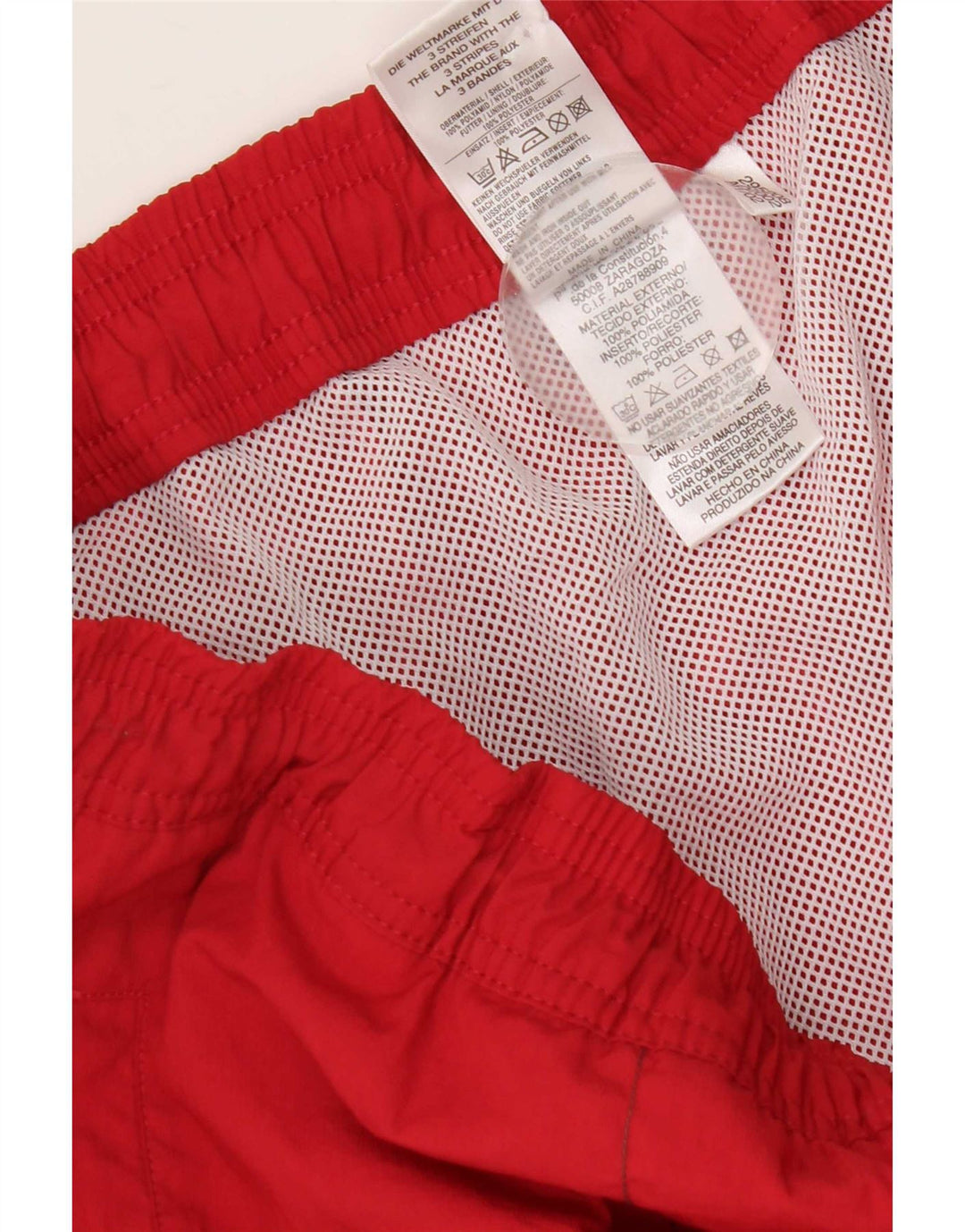 Adidas Hombre Bañador Corto Grande Poliamida Rojo