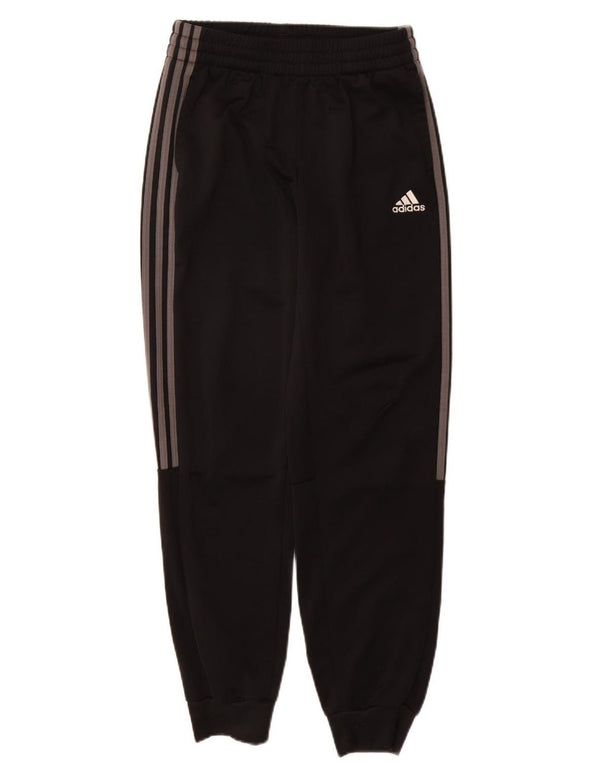 Adidas Boys Tracksuit Trousers Joggers 13-14 Years Black Polyester