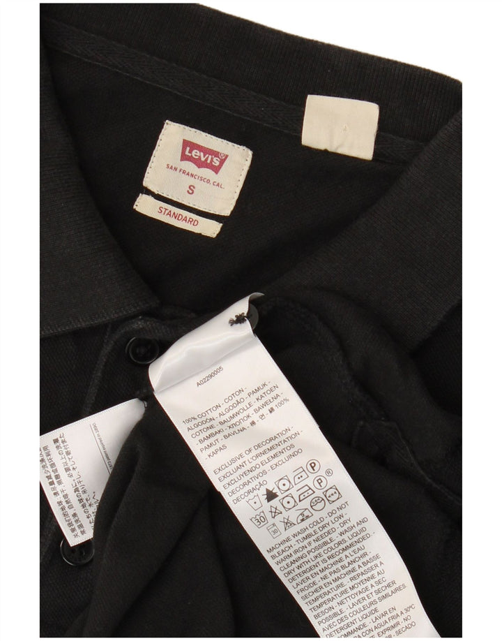 Levi's Polo estándar para hombre pequeño de algodón negro