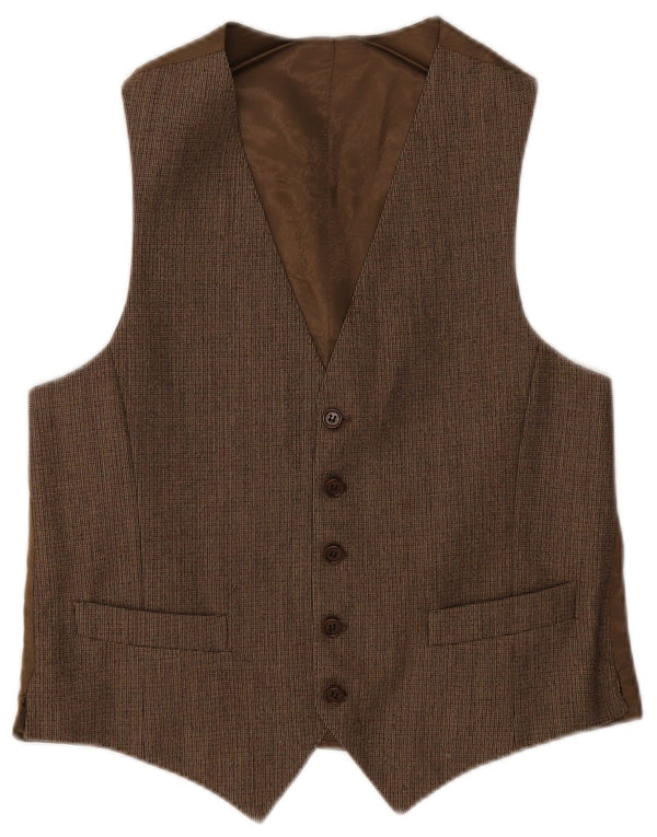 Chaleco vintage para hombre IT 48 Pequeño Marrón