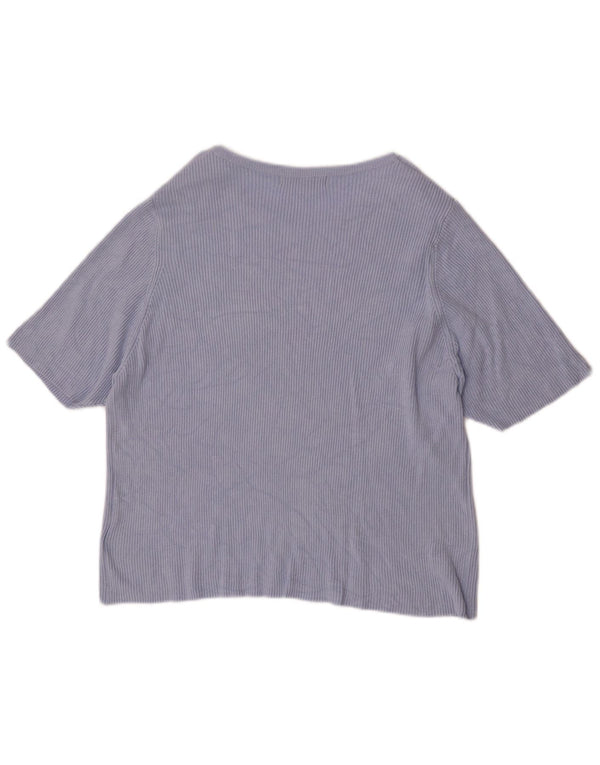 Marks & Spencer Camiseta para Mujer Top UK 24 4XL Viscosa Azul