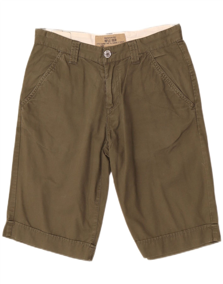 Pantalones cortos chinos Rifle para hombre W31 Algodón caqui medio