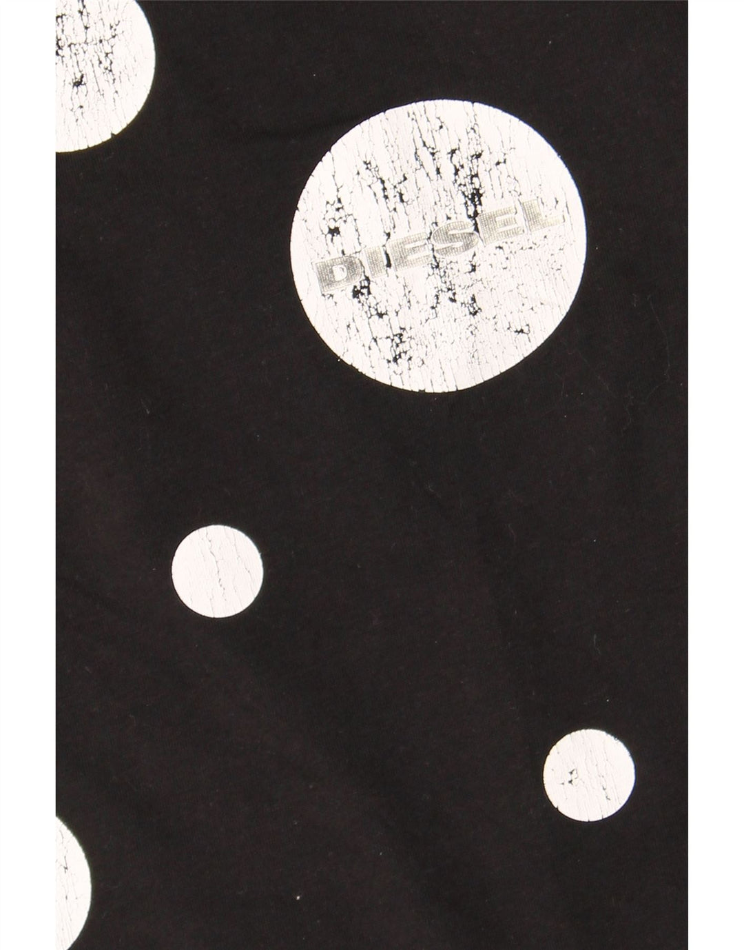 DIESEL Camiseta gráfica para hombre Top mediano de algodón con lunares negros