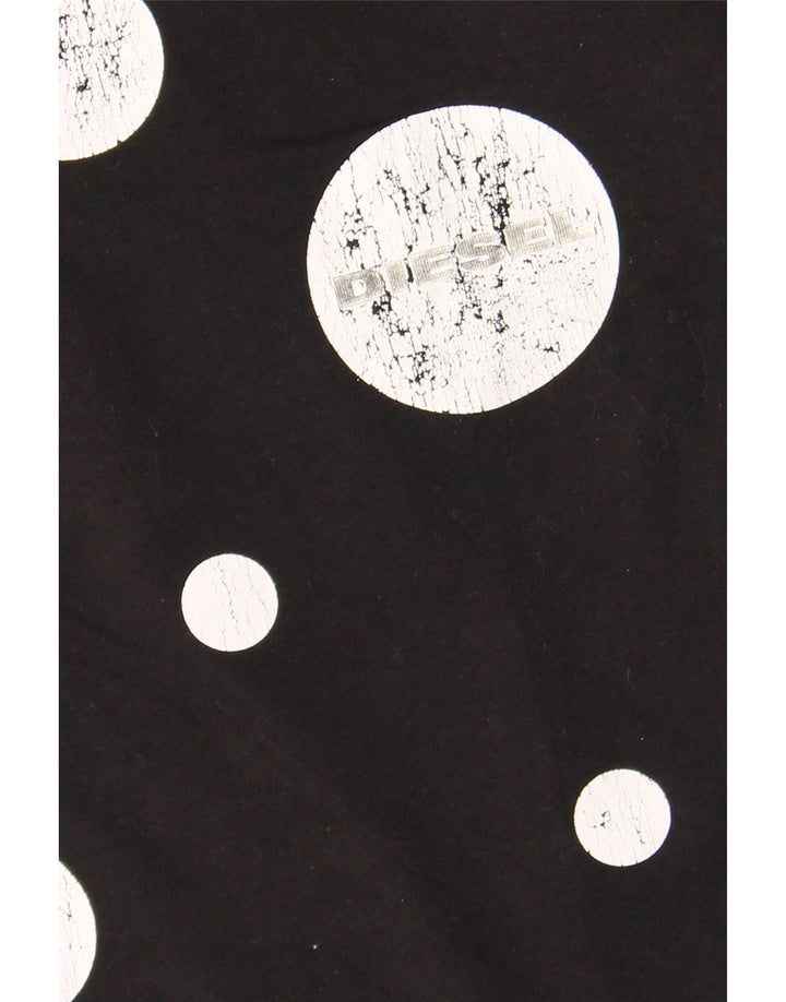 DIESEL Camiseta gráfica para hombre Top mediano de algodón con lunares negros