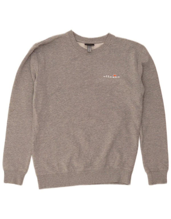 Ellesse Mujer Sudadera Jumper UK 8 Small Gris Moteado Algodón