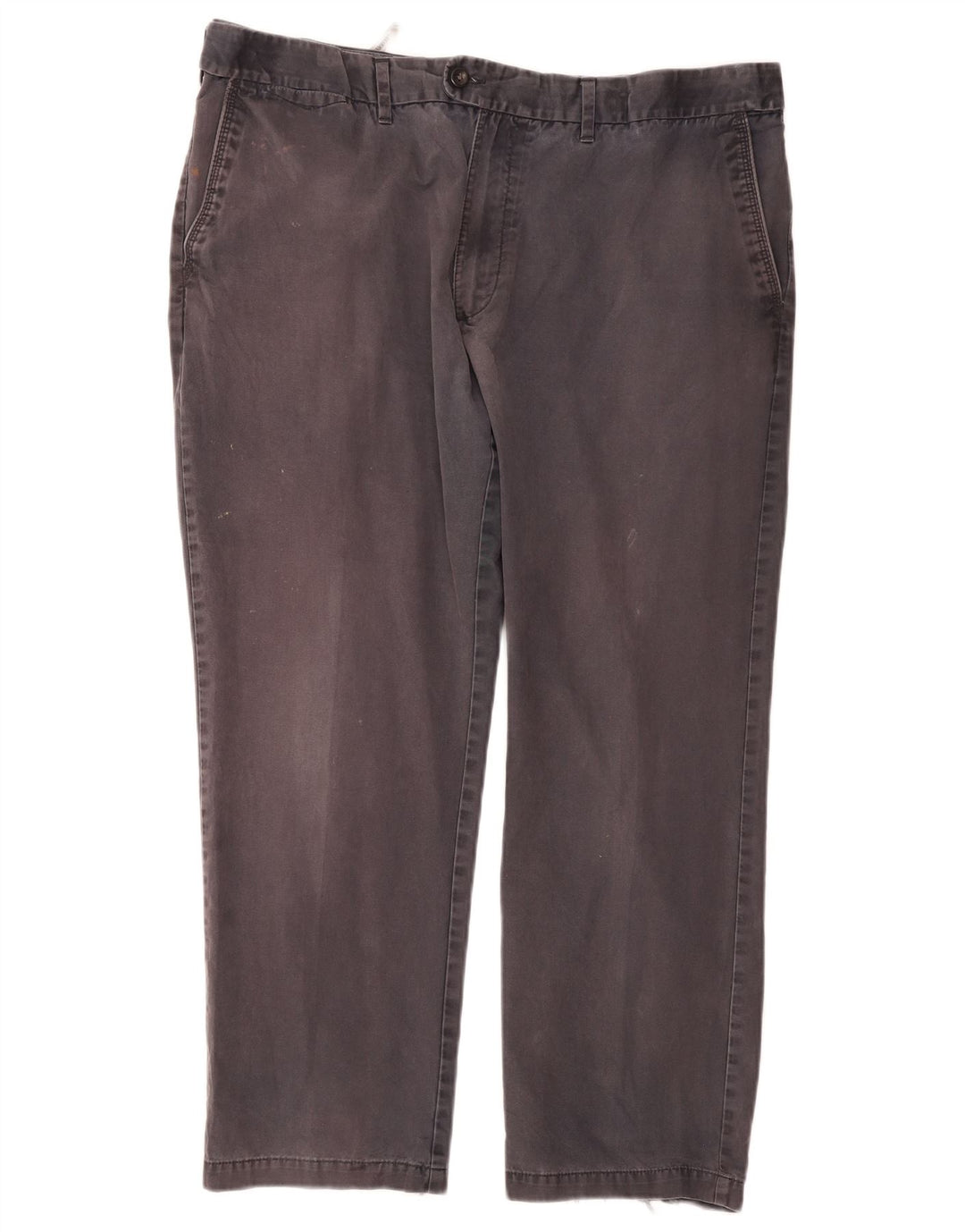 Marks & Spencer Pantalón de traje recto para hombre W42 L29 Algodón gris