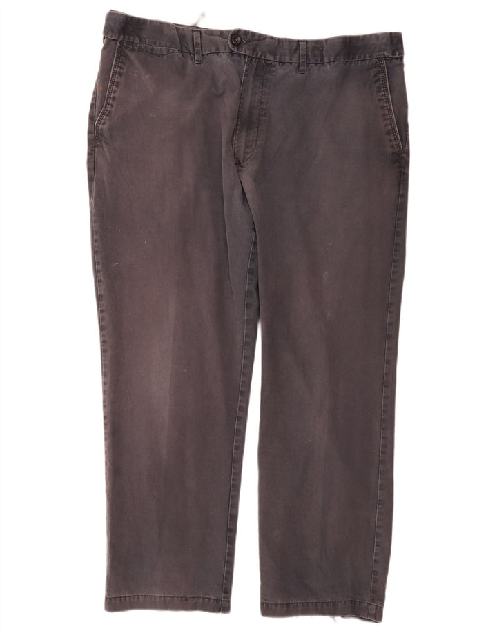 Marks & Spencer Pantalón de traje recto para hombre W42 L29 Algodón gris
