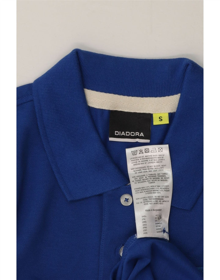 Diadora Polo Hombre Small Azul Algodón