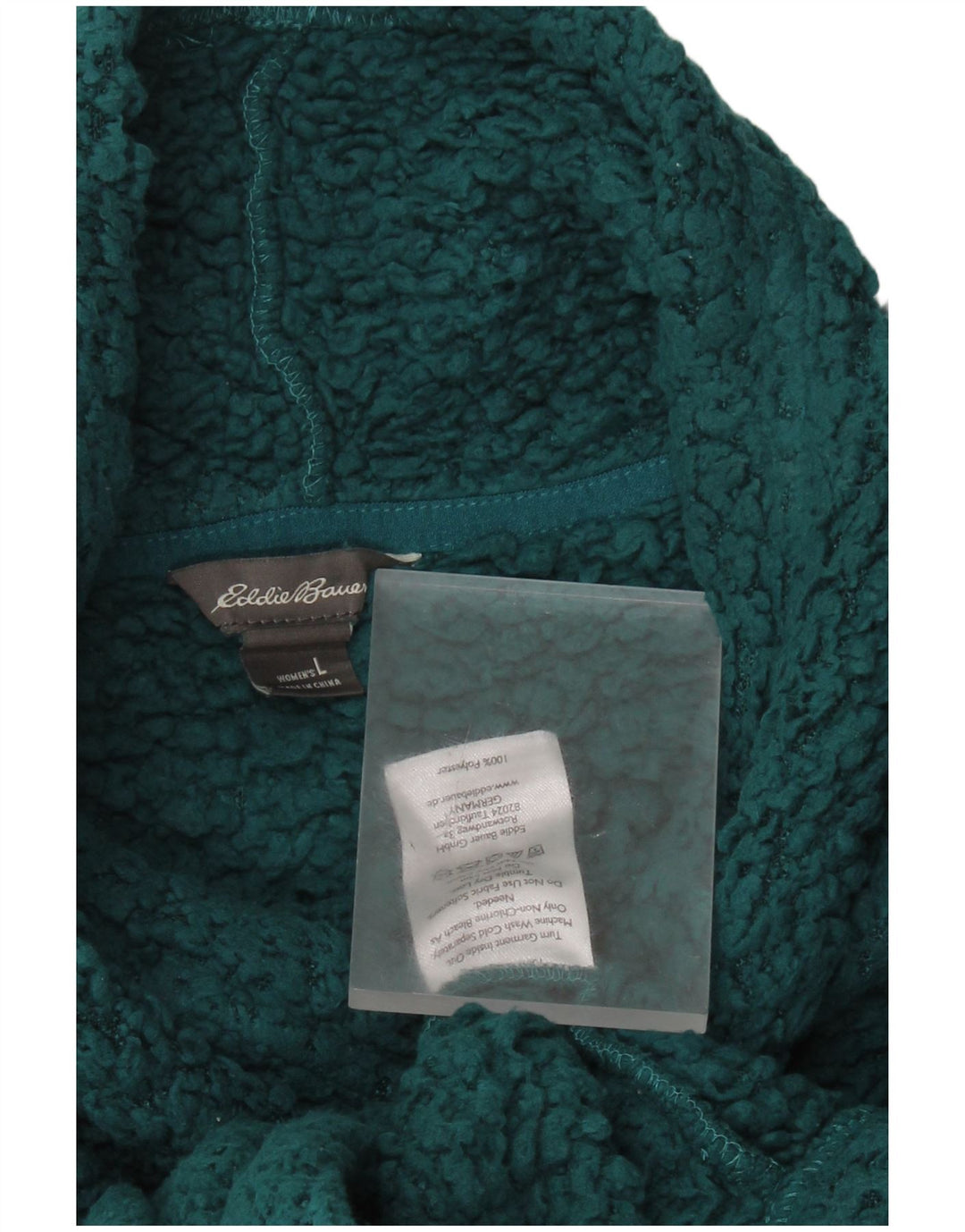 EDDIE BAUER Jersey polar extragrande para mujer UK 46 Poliéster verde grande
