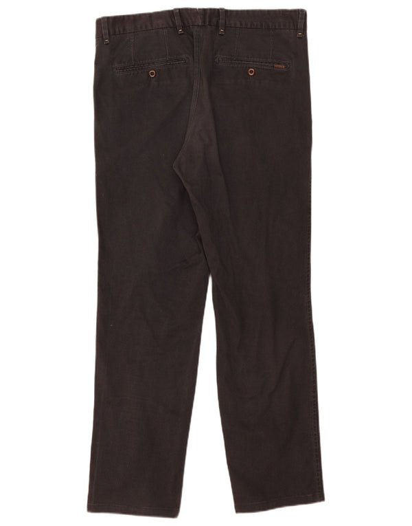 Massimo Dutti Pantalón Chino Slim Fit para Hombre EU 42 Large W32 L29 Gris Algodón