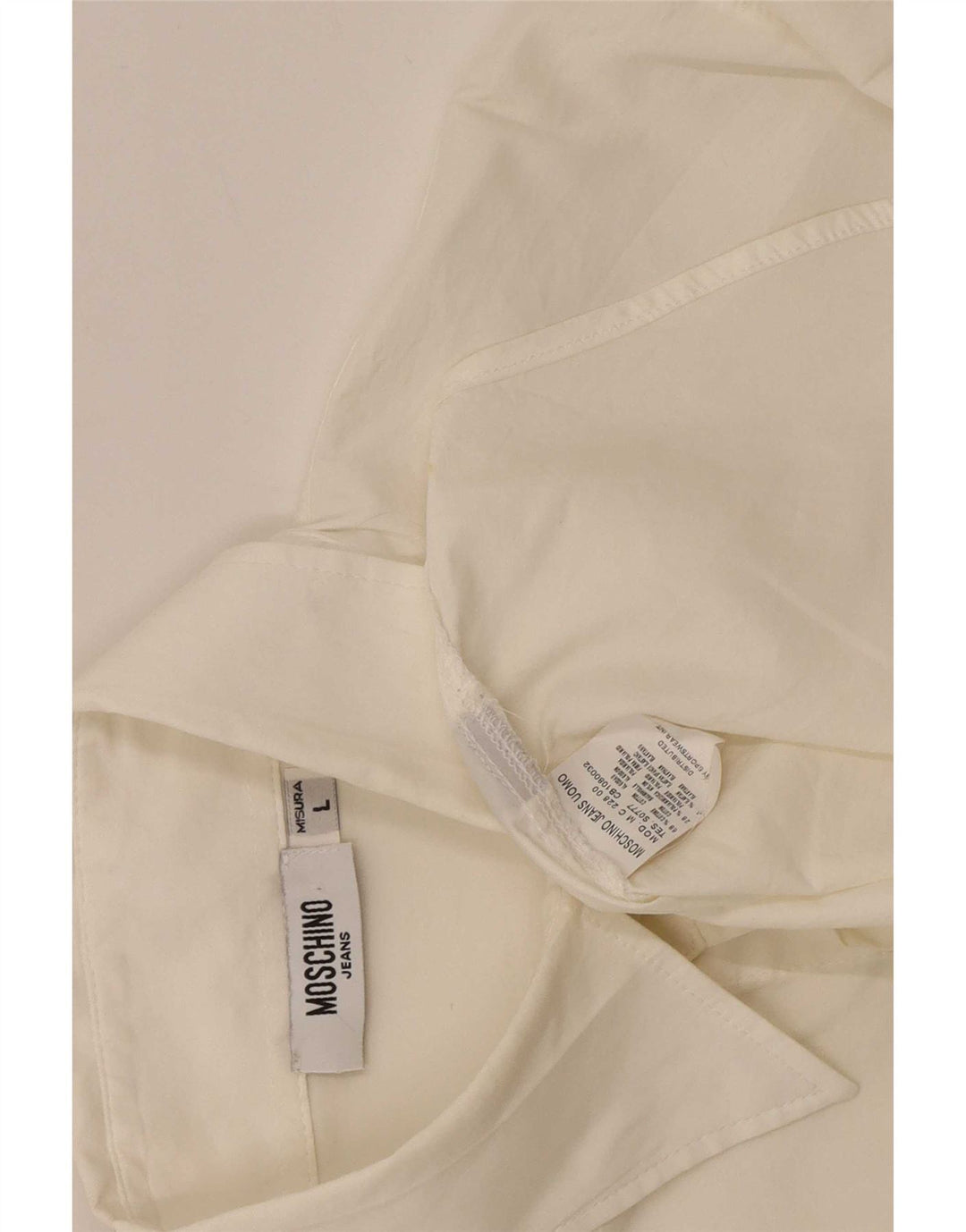 Moschino Hombre Camisa Grande Algodón Blanco