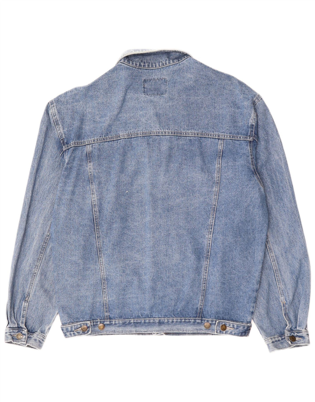 Vintage hombres chaqueta de mezclilla Reino Unido 44 2XL algodón azul