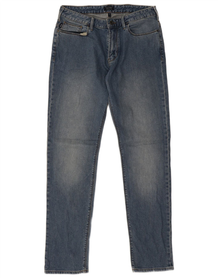 Vaqueros Armani Hombre Rectos W30 L31 Algodón Azul