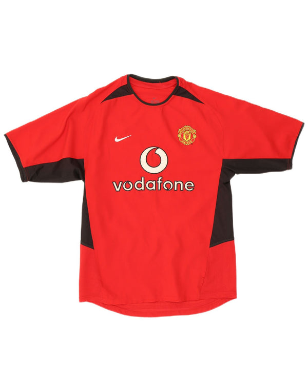 Nike Camiseta de local del Manchester United 2002-2004 para hombre Reino Unido 36/38 Small Red Sports