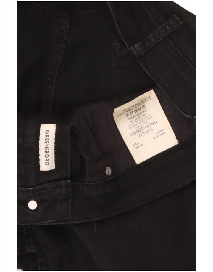 WRANGLER Vaqueros rectos Greensboro para hombre W34 L32 Algodón negro