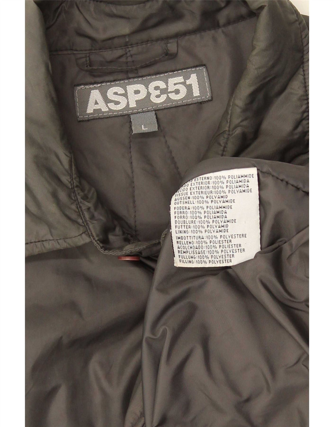 Aspesi Chaqueta utilitaria para hombre UK 40 Large Gris Poliamida