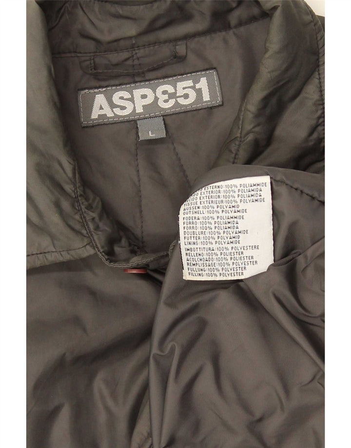 Aspesi Chaqueta utilitaria para hombre UK 40 Large Gris Poliamida