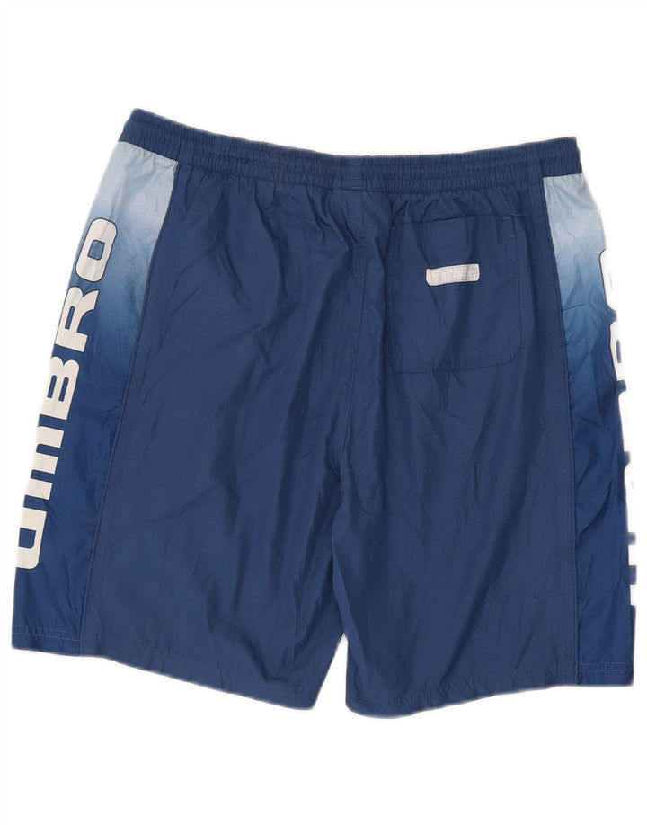 Pantalones cortos deportivos con estampado Umbro para hombre Poliéster con bloques de color azul marino grande