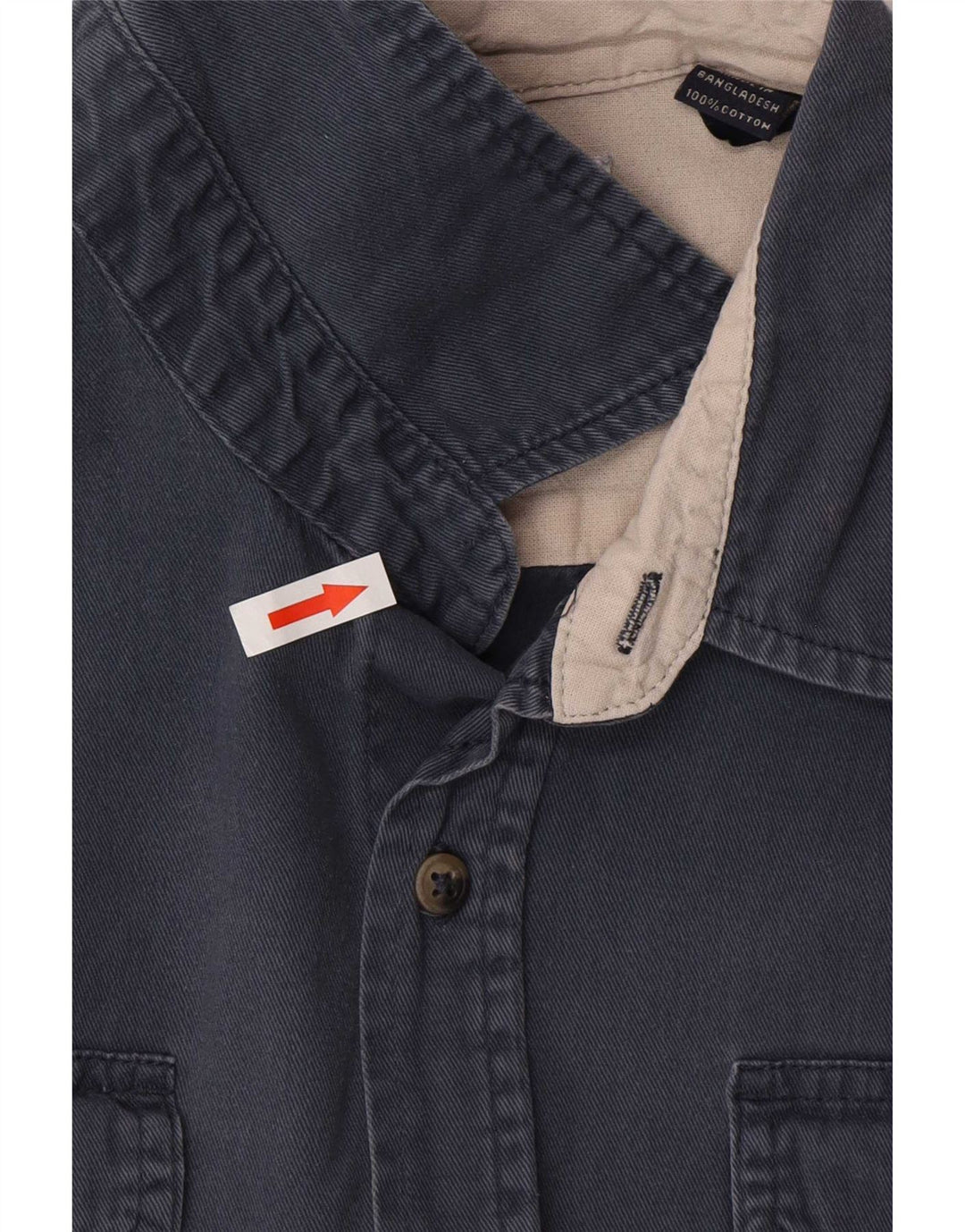 Camisa Wrangler Hombre Grande Azul Marino Algodón