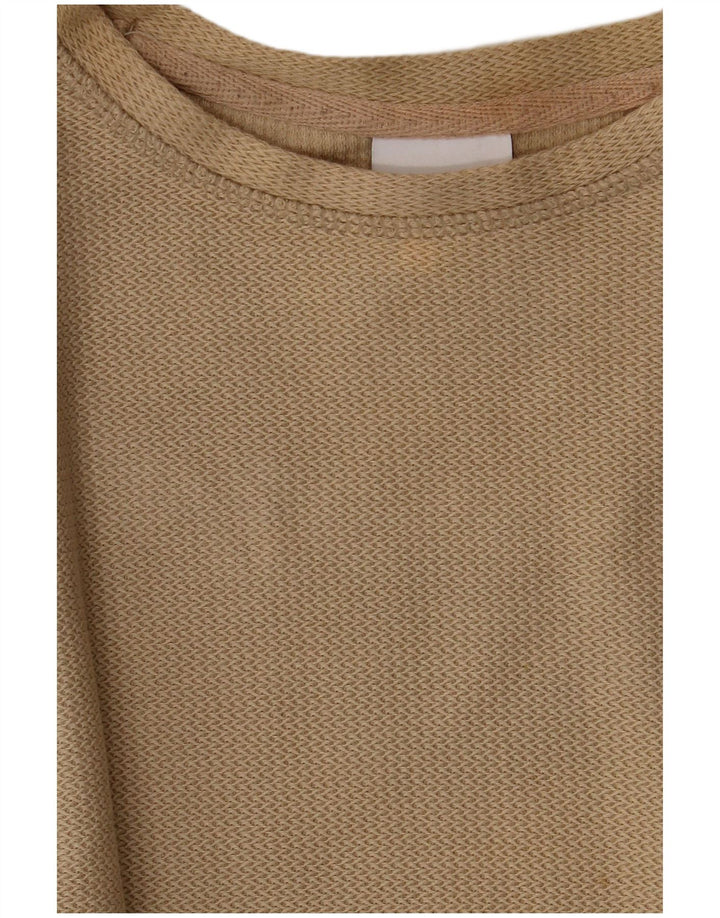 Zara Hombre Camiseta Top Medium Caqui Algodón